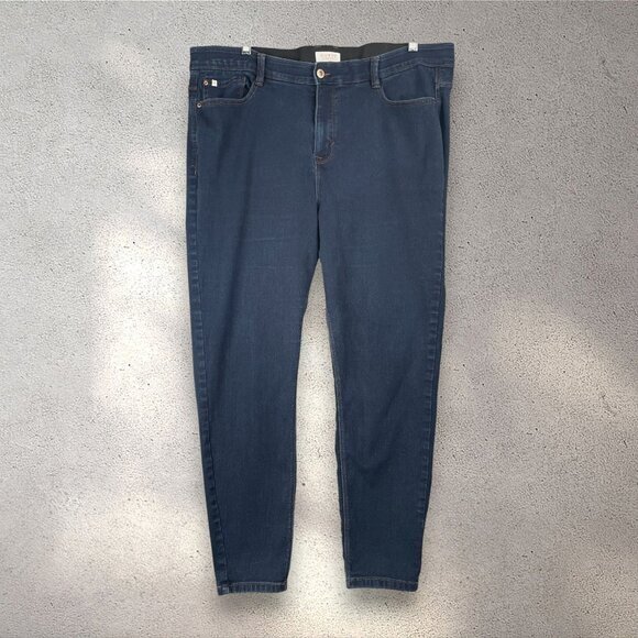 Curve Appeal Denim - Curve Appeal Skinny Jeans Women’s 20W Dark Wash Mid Rise Stretch Minimal Clean